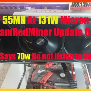 5700XT HiveOS Settings / New TeamRedMiner 0.8.0 Test 55MH 131w At The Wall