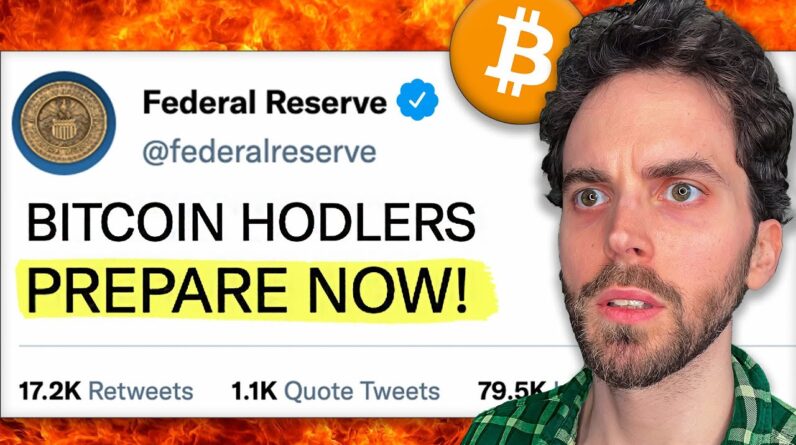 CRYPTO HODLERS: I URGE YOU TO PREPARE NOW.. BEFORE FED MEETING ON FEBRUARY 1ST