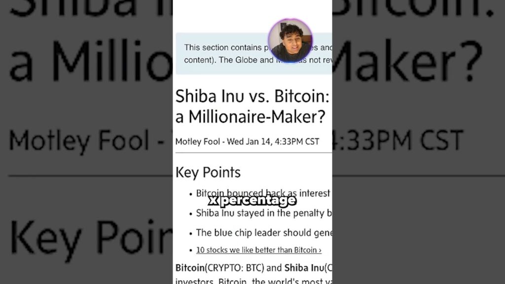 WHO WILL MAKE YOU A MILLIONAIRE FIRST  SHIBA INU OR BITCOIN?! #shib #cryptocurrency